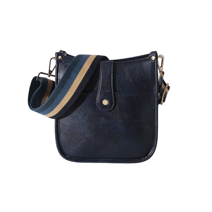 Damen Crossbody Tasche aus veganem Leder mit Gitarrengurt
